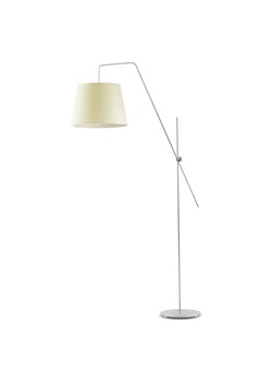 Srebrna lampa stojąca z abażurem ecru VIGO ze sklepu Lysne w kategorii Lampy podłogowe - zdjęcie 181842089