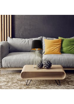Designerska lampka nocna do sypialni z abażurem BERGEN GOLD ze sklepu Lysne w kategorii Lampy stołowe - zdjęcie 181842117