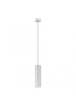 Pojedyncza lampa wisząca do kuchni BEJRUT z popielatym abażurem w kształcie tuby 15 cm ze sklepu Lysne w kategorii Lampy wiszące - zdjęcie 181842426