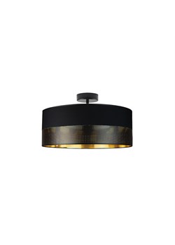 Lampa sufitowa WENECJA GLAM fi - 40 cm - kolor czarny ze złotym wnętrzem z czarnym ażurem ze sklepu Lysne w kategorii Lampy dziecięce - zdjęcie 181842719