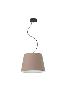 Beżowa lampa wisząca LED do salonu z abażurem TUNIS - kolor beżowy ze sklepu Lysne w kategorii Lampy wiszące - zdjęcie 181843308