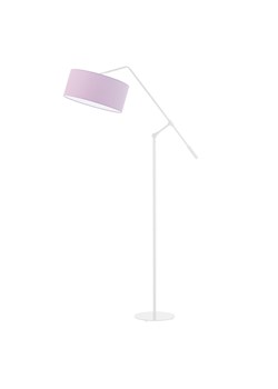Dziewczęca lampa podłogowa na białym stelażu LIBERIA z jasnofioletowym regulowanym kloszem ze sklepu Lysne w kategorii Lampy dziecięce - zdjęcie 181844076