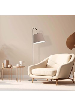 Elegancka lampa stojąca do salonu TALLIN z beżowym abażurem ze sklepu Lysne w kategorii Lampy podłogowe - zdjęcie 181844316