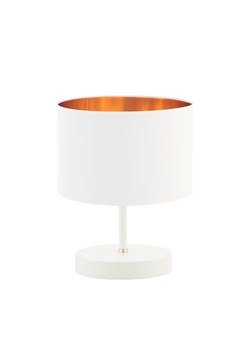 Biała lampka stołowa w klasycznym stylu AWINION GOLD ze sklepu Lysne w kategorii Lampy stołowe - zdjęcie 181845316