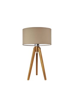 Stołowa lampa na trójnogu SABA z beżowym abażurem ze sklepu Lysne w kategorii Paski męskie - zdjęcie 181845437