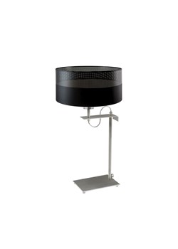 Srebrna lampka nocna ze srebrnym abażurem ALASKA GLAM ze sklepu Lysne w kategorii Lampy stołowe - zdjęcie 181845506