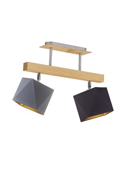 Regulowana lampa sufitowa z drewna ASTIR GOLD 2-punktowa ze sklepu Lysne w kategorii Lampy wiszące - zdjęcie 181845596