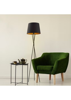 Czarna lampa stojąca tripod TOKIO GOLD ze sklepu Lysne w kategorii Lampy podłogowe - zdjęcie 181847298