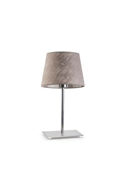 Chromowana lampka nocna LED z designerskim abażurem GENUA ze sklepu Lysne w kategorii Lampy stołowe - zdjęcie 181847777