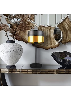 Czarno-złota lampka nocna w stylu glamour NICEA GLAM ze sklepu Lysne w kategorii Lampy stołowe - zdjęcie 181848889