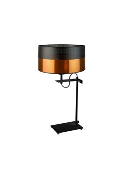 Nowoczesna lampka stołowa z czarno-miedzianym abażurem ALASKA GLAM ze sklepu Lysne w kategorii Lampy stołowe - zdjęcie 181848919
