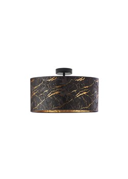 Nowoczesna lampa sufitowa z czarnym abażurem WENECJA MARMUR fi - 40 cm - kolor czarny ze sklepu Lysne w kategorii Lampy sufitowe - zdjęcie 181849999