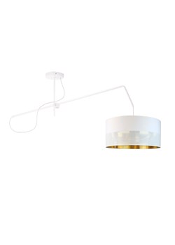 Biała lampa sufitowa na wysięgniku ruchomym RIO GLAM w stylu glamour ze sklepu Lysne w kategorii Lampy sufitowe - zdjęcie 181851165