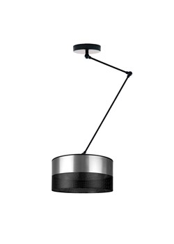 Lampa sufitowa na wysięgniku nad stół NEWA GLAM w kolorze srebrno-czarnym ze sklepu Lysne w kategorii Lampy sufitowe - zdjęcie 181851166