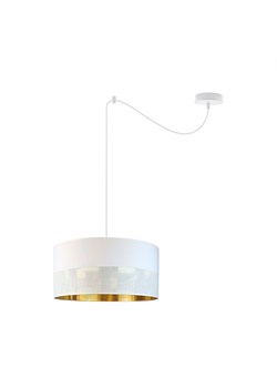 Biała lampa wisząca pająk glamour WAIKIKI W1 GLAM z abażurem ze złotym wnętrzem ze sklepu Lysne w kategorii Lampy wiszące - zdjęcie 181852359