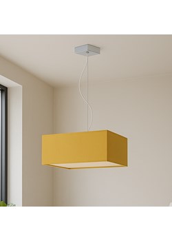 Musztardowa lampa wisząca LED do salonu z geometrycznym abażurem SANGRIA - kolor musztardowy ze sklepu Lysne w kategorii Lampy wiszące - zdjęcie 181852538