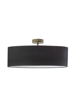 Czarna plafoniera z welurowym kloszem WENECJA VELUR fi - 60 cm kolor czarny ze sklepu Lysne w kategorii Lampy sufitowe - zdjęcie 181854037