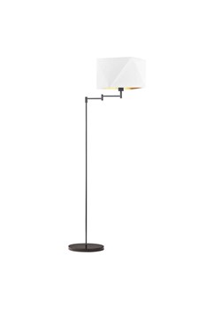 Czarna lampa podłogowa z czarnym abażurem SANTIAGO GOLD ze sklepu Lysne w kategorii Lampy podłogowe - zdjęcie 181854138