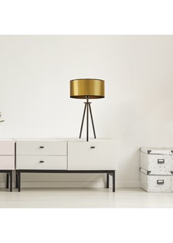 Czarno-złota lampa stołowa na 3 nogach w stylu glamour ALTA MIRROR ze sklepu Lysne w kategorii Lampy stołowe - zdjęcie 181854185