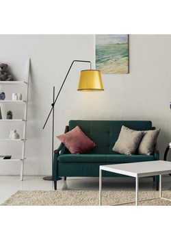 Czarno-złota lampa podłogowa do salonu VIGO MIRROR ze sklepu Lysne w kategorii Lampy podłogowe - zdjęcie 181854365