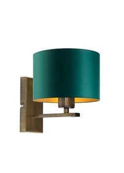 Lampa ścienna z abażurem na złotym stelażu ELVORA GOLD ze sklepu Lysne w kategorii Lampy ścienne - zdjęcie 181854927