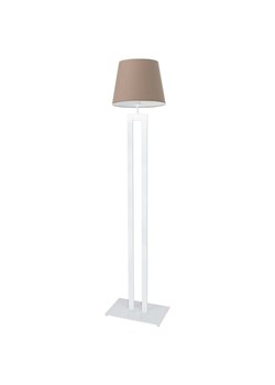 Biała lampa stojąca z beżowym abażurem do salonu VEGAS ze sklepu Lysne w kategorii Lampy podłogowe - zdjęcie 181854987