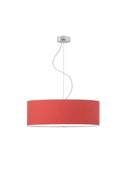 Chromowana lampa wisząca w stylu glamour HAJFA fi - 60 cm - kolor czerwony ze sklepu Lysne w kategorii Lampy wiszące - zdjęcie 181855018