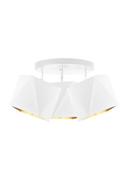 Biała 3 płomienna lampa sufitowa do salonu MINORKA GOLD z regulowanymi kloszami ze sklepu Lysne w kategorii Lampy sufitowe - zdjęcie 181855128