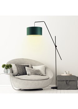 Lampa podłogowa regulowana z wysięgnikiem BILBAO z abażurem w kolorze zieleni butelkowej ze sklepu Lysne w kategorii Lampy podłogowe - zdjęcie 181856467