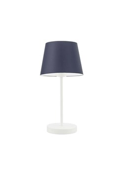 Biała lampka nocna stołowa z granatowym abażurem SIENA ze sklepu Lysne w kategorii Lampy stołowe - zdjęcie 181856676