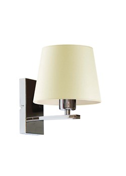 Klasyczna lampa ścienna do sypialni HVAR z kremowym abażurem w kształcie stożka ze sklepu Lysne w kategorii Lampy ścienne - zdjęcie 181858919