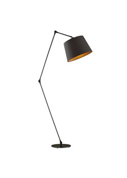 Czarna lampa podłogowa z regulacją do salonu MANILA GOLD ze sklepu Lysne w kategorii Lampy podłogowe - zdjęcie 181859579