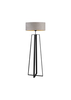 Duża lampa stojąca z szarym welurowym abażurem ze złotym wnętrzem MOSS VELUR ze sklepu Lysne w kategorii Lampy podłogowe - zdjęcie 181859818
