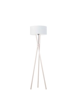 Biała lampa stojąca na 3 nogach z drewna ELX ze sklepu Lysne w kategorii Lampy podłogowe - zdjęcie 181860327