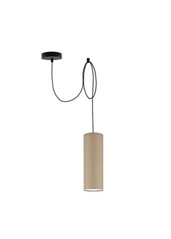 Czarna lampa kuchenna z beżowym kloszem VIZELA T1 ze sklepu Lysne w kategorii Lampy wiszące - zdjęcie 181860858