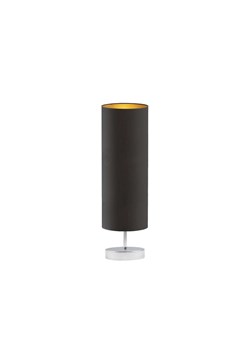Dekoracyjna czarna lampka nocna abażur tuba E27 SYDNEY GOLD ze sklepu Lysne w kategorii Lampy stołowe - zdjęcie 181861688