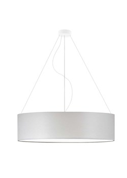 Żyrandol do pokoju z abażurem PORTO fi - 80 cm - kolor jasny szary ze sklepu Lysne w kategorii Lampy wiszące - zdjęcie 181863285