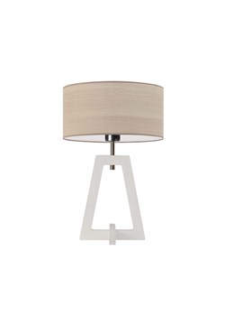 Biała lampka nocna z fornirowym kloszem CLIO ECO ze sklepu Lysne w kategorii Lampy stołowe - zdjęcie 181863475