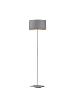 Skandynawska lampa podłogowa do sypialni SOFIA GOLD z szarym abażurem ze złotymi detalami ze sklepu Lysne w kategorii Lampy podłogowe - zdjęcie 181863609