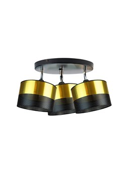 Czarna lampa sufitowa 3-płomienna regulowana DAKOTA GLAM złote klosze ze sklepu Lysne w kategorii Lampy sufitowe - zdjęcie 181864869