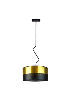 Dekoracyjna lampa sufitowa nad stół czarno-złota glamour LOZANNA GLAM fi - 40 cm ze sklepu Lysne w kategorii Lampy sufitowe - zdjęcie 181865059