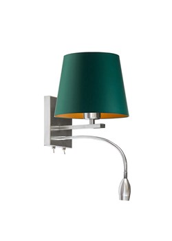 Srebrna lampa ścienna z dodatkowym światłem LED BOSTON GOLD ze sklepu Lysne w kategorii Lampy ścienne - zdjęcie 181866395