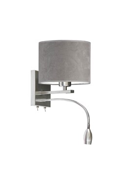 Chromowana lampka ścienna z reflektorem LED SENEGAL VELUR ze sklepu Lysne w kategorii Lampy ścienne - zdjęcie 181866576