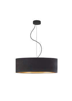 Żyrandol do jadalni HAJFA VELUR fi - 60 cm kolor czarny ze złotym wnętrzem ze sklepu Lysne w kategorii Lampy wiszące - zdjęcie 181866945