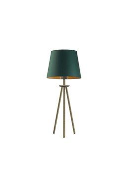 Abażurowa lampka nocna w stylu glamour BERGEN GOLD ze sklepu Lysne w kategorii Lampy stołowe - zdjęcie 181867007