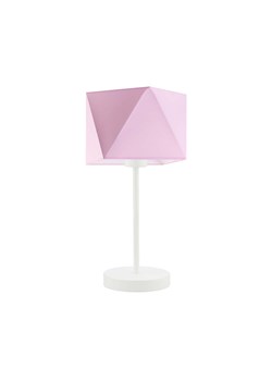 Biała lampka nocna dla dziecka WUHU z różowym abażurem ze sklepu Lysne w kategorii Lampy dziecięce - zdjęcie 181868649