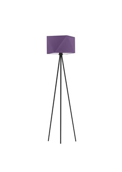 Czarna lampa podłogowa do sypialni z abażurem fioletowym KANTON ze sklepu Lysne w kategorii Lampy podłogowe - zdjęcie 181870035