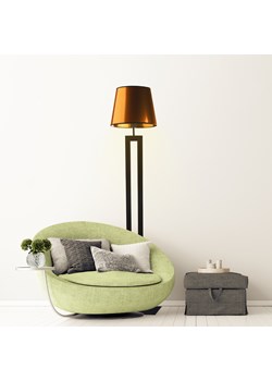 Industrialna lampa stojąca LED z miedzianym abażurem i czarną podstawą VEGAS MIRROR ze sklepu Lysne w kategorii Lampy podłogowe - zdjęcie 181870429