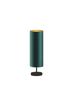Nowoczesna lampka stołowa do salonu SYDNEY GOLD abażur tuba E27 zieleń butelkowa ze sklepu Lysne w kategorii Lampy stołowe - zdjęcie 181870835