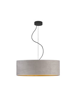 Lampa wisząca nad stół HAJFA VELUR fi - 60 cm kolor szary ze złotym wnętrzem ze sklepu Lysne w kategorii Lampy wiszące - zdjęcie 181872235